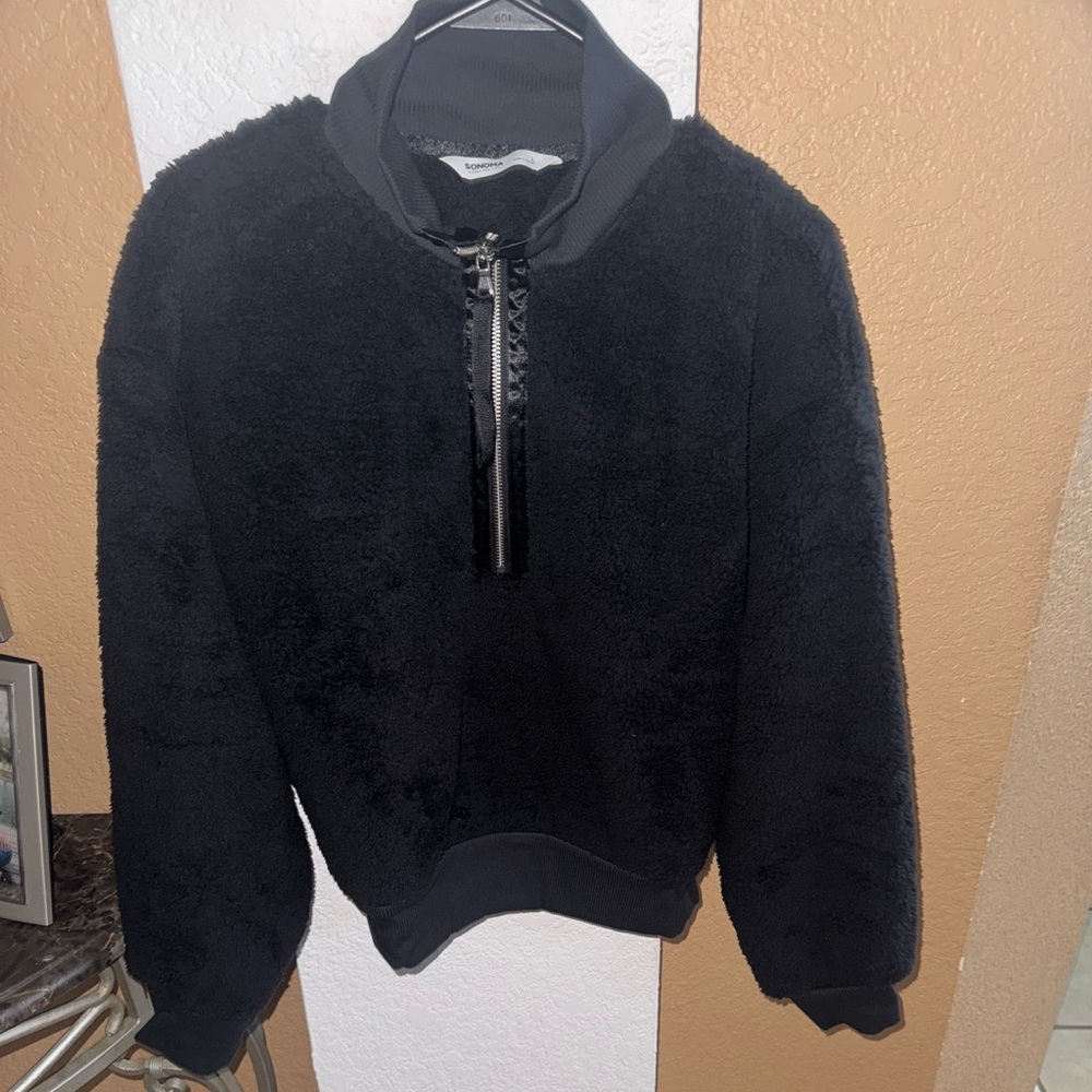 🆕✨Sonoma Black Fleece Pullover with Zipper✨
